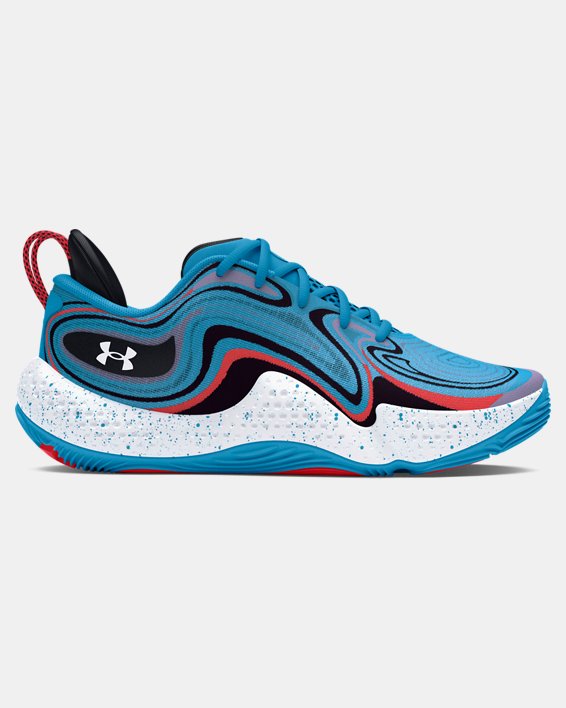 Unisex UA Spawn 6 Basketball Shoes, Blue, pdpMainDesktop image number 0